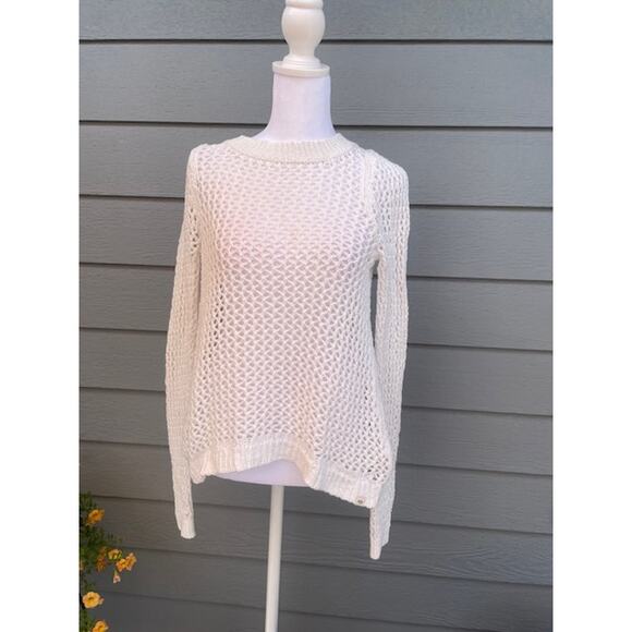 Rip Curl Women Size X-Small Knit‎ Sweater Wrap Back Long Sleeve White0 - Picture 1 of 6